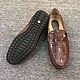 Men's moccasins, crocodile leather, brown. Moccasins. SHOES&BAGS. My Livemaster. Фото №4