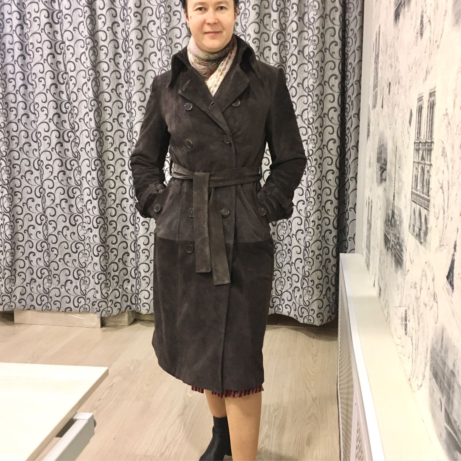 замшевое пальто женское фото