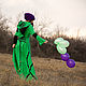Long Green Linen Elven Dress «Absinthe». Dresses. mongolia. My Livemaster. Фото №5