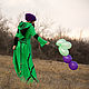 Зелёное Эльфийское платье из льна «Green Fairy». Платья. mongolia. Ярмарка Мастеров.  Фото №5