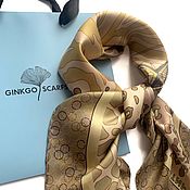 Шелковый платок "Городские цветы" от Ginkgo Scarfs