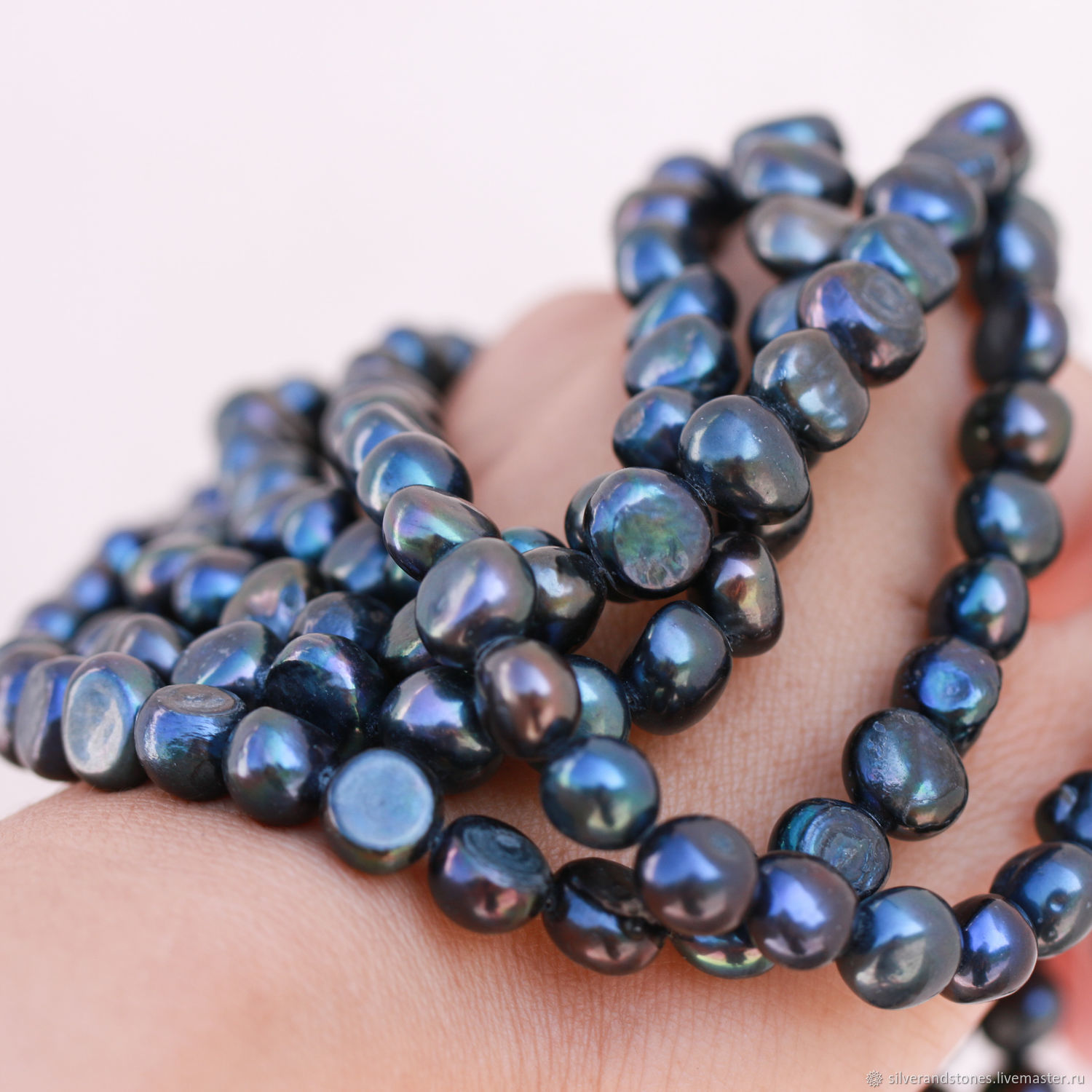 Черный жемчуг ЖН-019, натуральный, барочный, крупный купить в интернет ...