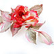 MK rose-Aurora brooch. Details for dolls and toys. Silk flowers of Olga Dovgal (Odovgal). My Livemaster. Фото №4