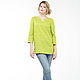 Order Bright spring tunic made of 100% linen. etnoart. Livemaster. . Blouses Фото №3