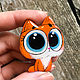 Order Brooch ' Cute red cat with big eyes, kitten'. greenfox-23. Livemaster. . Brooches Фото №3