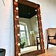 Mirror with lighting made of barn boards ' Solas'. Mirror. uloft. Online shopping on My Livemaster.  Фото №2