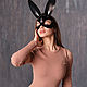 Leather mask Bunny, Mask for role playing, Moscow,  Фото №1