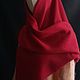 Кашемировый платок рубинового цвета, Платки, Тверь,  Фото №1