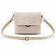 Women's leather and suede bag 'Michelle mini' (beige), Crossbody bag, St. Petersburg,  Фото №1