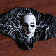 3D Браслет "Готическая маска" из натуральной кожи. Браслет из бусин. NEW&W. Ярмарка Мастеров.  Фото №5