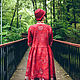 Felted dress 'the Scarlet flower'. felt. Dresses. Юлия Левшина. Авторский войлок COOLWOOL. My Livemaster. Фото №4