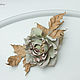 Brooch leather ROSE. Decoration leather. Brooches. lanssveta. My Livemaster. Фото №4