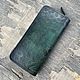 Клевер на удачу кошелек на молнии из кожи зеленый. Кошельки. Iron Arm Leatherworks (Екатерина). Ярмарка Мастеров.  Фото №6