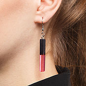 Украшения handmade. Livemaster - original item Straight pink earrings. Handmade.