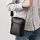 Мужская кожаная сумка через плечо "Baxter" (Чёрная), Мужская сумка, Ярославль,  Фото №1