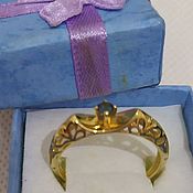 Сюрреалистическое кольцо в стиле Дали с сапфиром(лаб)