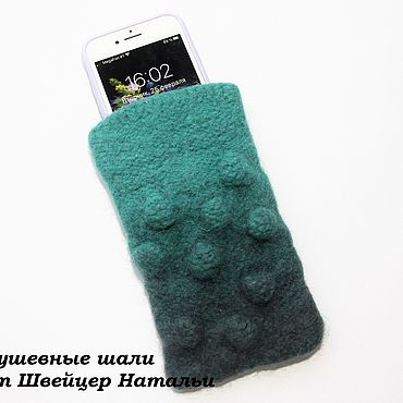 Сумки ручной работы. Ярмарка Мастеров - ручная работа Защитный чехол для сотового телефона валяный 9 капель дождя. Handmade.