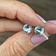 Серьги с натуральными аквамаринами 2.5 ct. Серьги классические. Елена. Ярмарка Мастеров.  Фото №4