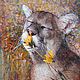Картина акрилом Пума, жёлтый цветок, Картины, Санкт-Петербург,  Фото №1