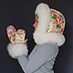 Hood and mittens made of a scarf ' Frost and sun'. Hoods. National Brand. My Livemaster. Фото №4
