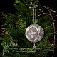 Christmas tree decoration Silver ball. Christmas decorations. Art Stitch by Juli Milokumova. Online shopping on My Livemaster.  Фото №2