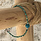 Thin women's bracelet made of natural turquoise, Bead bracelet, Moscow,  Фото №1