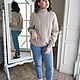 Women's 100% merino sweater with braids and arans Verona beige. Sweaters. hitwool (hitwool). Online shopping on My Livemaster.  Фото №2