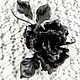 Black rose velvet brooch. Brooches. natalya-4 (natalya-4). My Livemaster. Фото №4