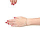 Золотой браслет с подвеской жемчужиной,белый браслет жемчуг, Браслет из бусин, Москва,  Фото №1