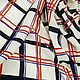  Checkered Silk white, Blue, Red, Fabric, Moscow,  Фото №1