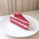 Муляж кусочка торта "Красный бархат". Муляжи блюд. Муляжи десертов.. Интернет-магазин Ярмарка Мастеров.  Фото №2