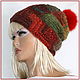 Шапка "AZTECA" №22,  №27 (шапка вяз, шапка жен. шапка). Шапки. Ирина(shvilinka.knit). Ярмарка Мастеров.  Фото №7