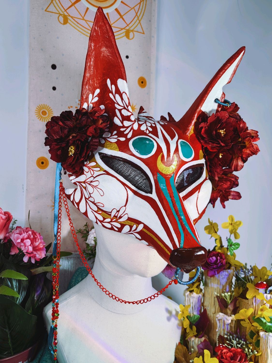 Маска китцунэ, демоническая лиса, китсуне, лисица, хулицзин, kitsune в ...