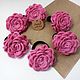 Hair clips and hair bands: Jewelry Elastic band for hair pink roses. Hairpins and elastic bands for hair. Knit for you (Irina). Online shopping on My Livemaster.  Фото №2