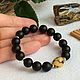 Bracelet from amber, series Black amber, insert Tiger's Eye. Bead bracelet. Mark Amberstein, sale amber products. My Livemaster. Фото №4