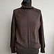 Brown loose-fitting sweater with Raglan sleeves and high collar, Sweaters, Moscow,  Фото №1