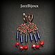 Серьги  с лазуритом и кораллом. Серьги классические. JazzBijoux ДжазБижу (Елена Сафронова). Ярмарка Мастеров.  Фото №7