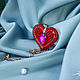 Подвеска в форме сердца, красная, с цепочкой. Подарки на 14 февраля. Soleatoys. Интернет-магазин Ярмарка Мастеров.  Фото №2