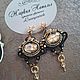  Серьги-пусеты+браслет : изящество. Комплекты украшений. luxurysoutache. Интернет-магазин Ярмарка Мастеров.  Фото №2