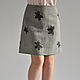 The skirt is gray tweed with appliques lace sequins. Skirts. Tolkoyubki. My Livemaster. Фото №6