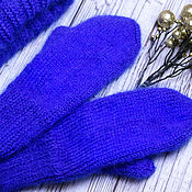 Аксессуары handmade. Livemaster - original item Knitted mittens handmade from mohair 