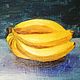 Картина маслом Натюрморт с бананами, Картины, Москва,  Фото №1