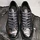 Sneakers classic crocodile leather, in black, Training shoes, St. Petersburg,  Фото №1