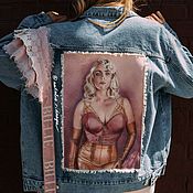 Одежда handmade. Livemaster - original item Billie Eilish printed Denim Jacket. painted clothing.. Handmade.
