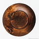 Wooden flat plate made of cedar 21,5cm. T99. Plates. ART OF SIBERIA. My Livemaster. Фото №6