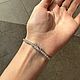 Браслет теннисный premium серебро 925 пробы с фианитами. Браслет-цепочка. MARIA GUSEVA Fashion Jewelry. Ярмарка Мастеров.  Фото №4