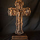 The cross carved with the crucifixion. On the stand. Walnut, Icons, Simferopol,  Фото №1