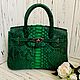 Сумка Шамбери из кожи питона 30 см. Классическая сумка. EXOTIQUE LUXURY PYTHON. Интернет-магазин Ярмарка Мастеров.  Фото №2