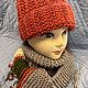 Шапка терракот. Шапки. IRIS CRAFT. Ярмарка Мастеров.  Фото №4