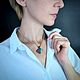 Кулон с бирюзой "Сердечки". Кулон. ЖуЖа_jewelry. Интернет-магазин Ярмарка Мастеров.  Фото №2